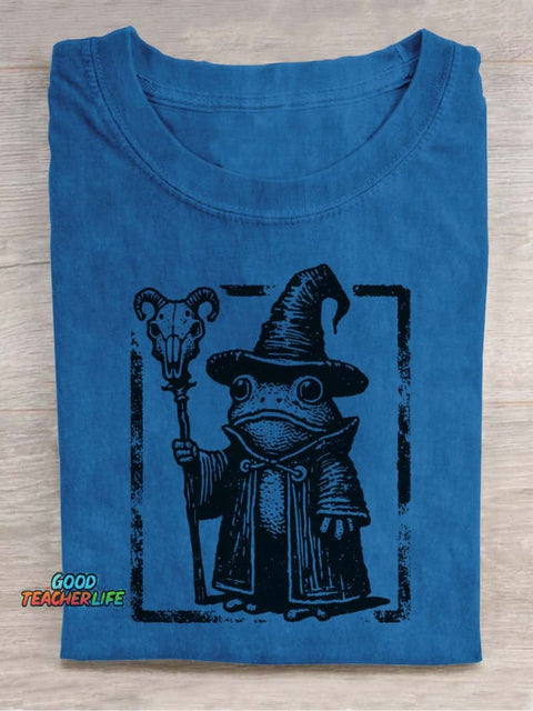 Frog Wizard Decorative Pattern T-shirt