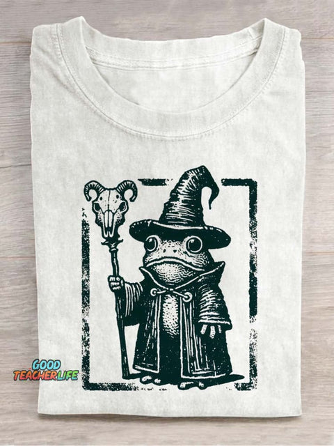 Frog Wizard Decorative Pattern T-shirt