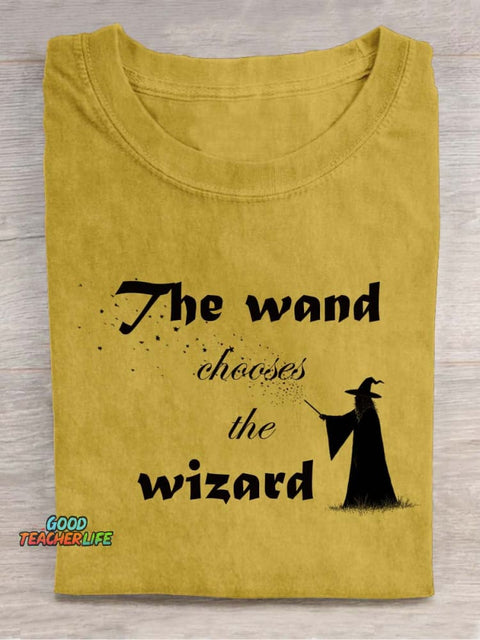 The Wand Chooses The Wizard Decorative Pattern T-shirt