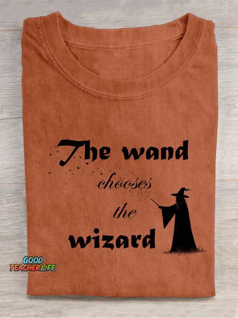 The Wand Chooses The Wizard Decorative Pattern T-shirt