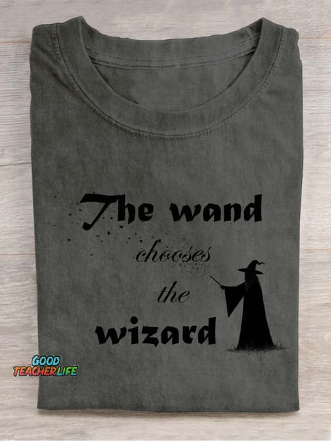 The Wand Chooses The Wizard Decorative Pattern T-shirt