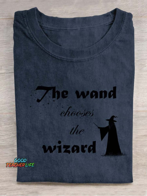 The Wand Chooses The Wizard Decorative Pattern T-shirt