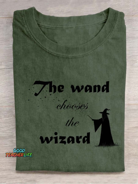 The Wand Chooses The Wizard Decorative Pattern T-shirt