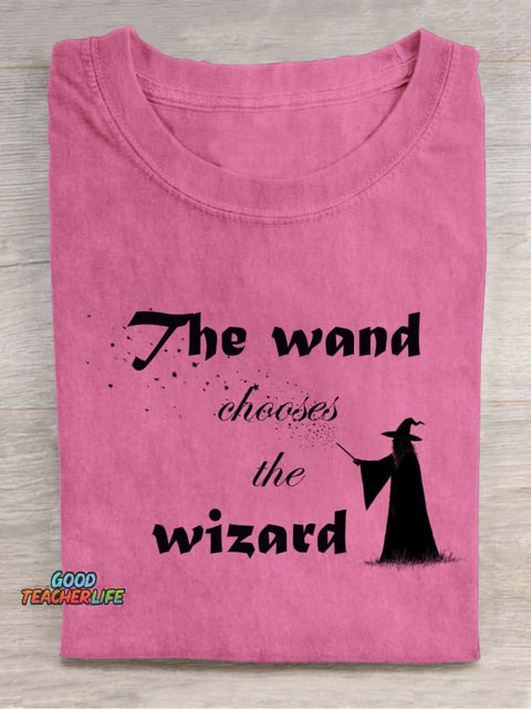The Wand Chooses The Wizard Decorative Pattern T-shirt