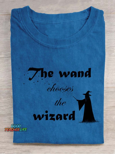 The Wand Chooses The Wizard Decorative Pattern T-shirt