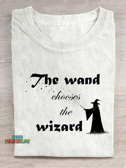 The Wand Chooses The Wizard Decorative Pattern T-shirt