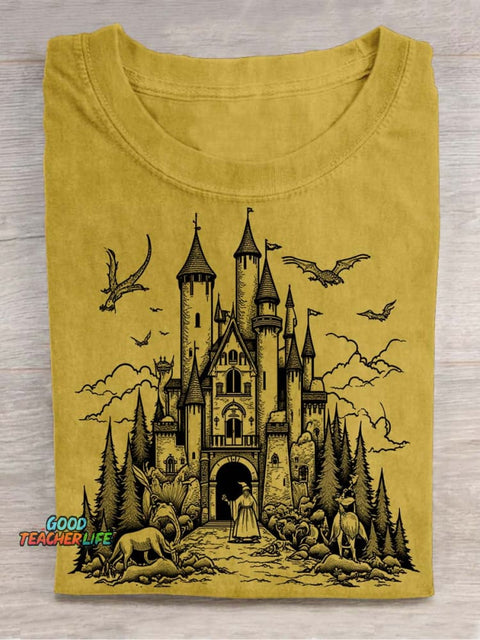 Magic Castle Decorative Pattern T-shirt