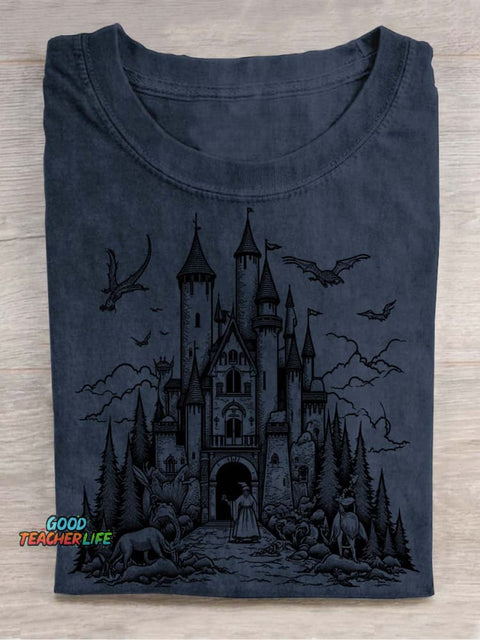 Magic Castle Decorative Pattern T-shirt