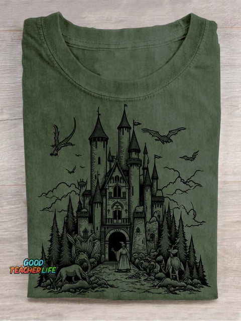 Magic Castle Decorative Pattern T-shirt