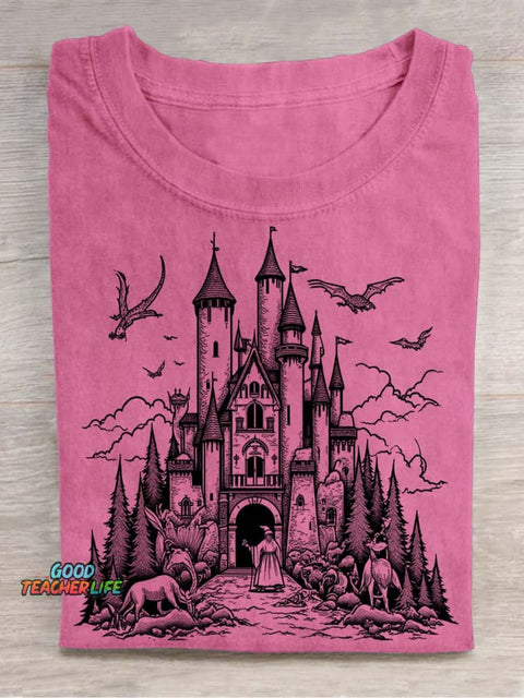 Magic Castle Decorative Pattern T-shirt