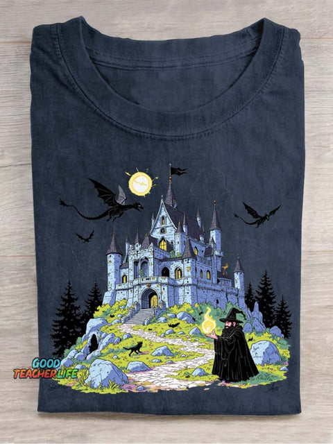 Magic Castle Decorative Pattern T-shirt
