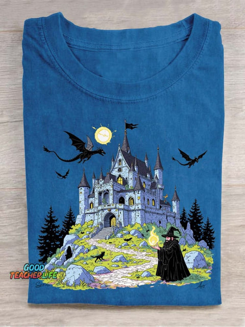 Magic Castle Decorative Pattern T-shirt