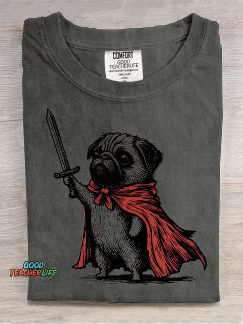 Dog Knight Decorative Pattern T-shirt