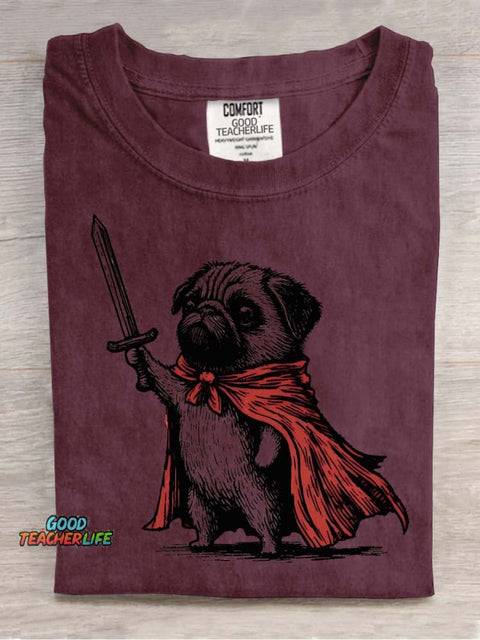 Dog Knight Decorative Pattern T-shirt