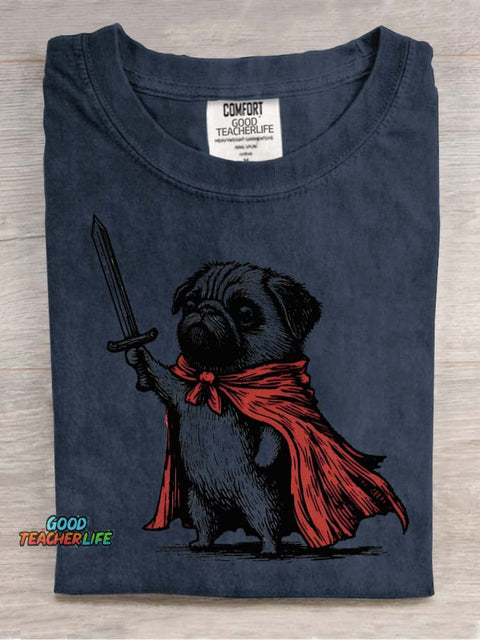 Dog Knight Decorative Pattern T-shirt