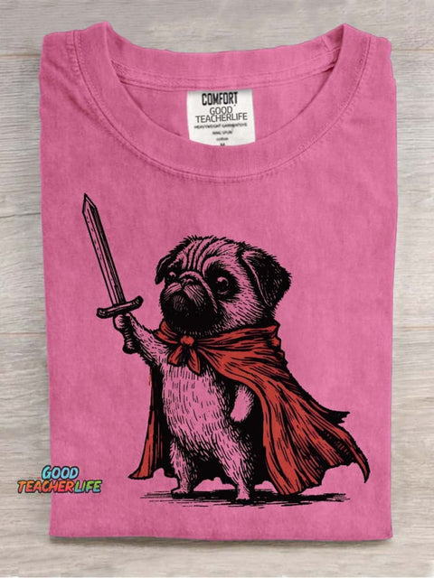 Dog Knight Decorative Pattern T-shirt