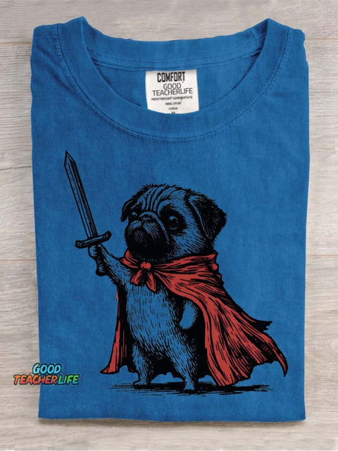 Dog Knight Decorative Pattern T-shirt
