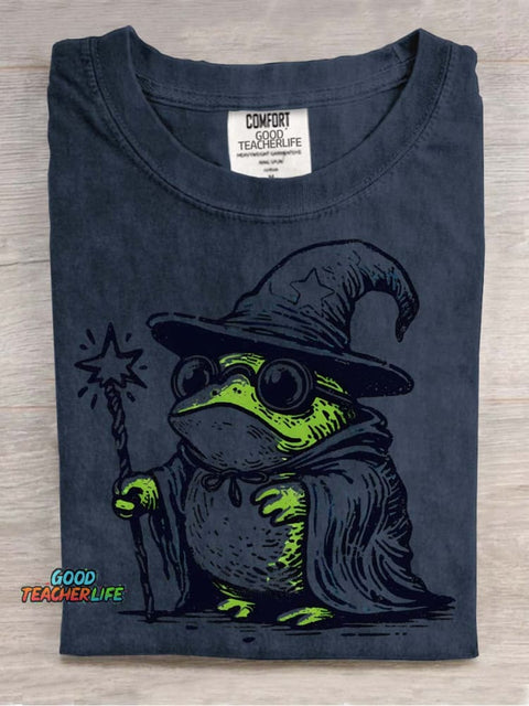 Cute Frog Wizard Decorative Pattern T-shirt