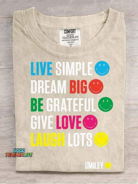 Smiley Decorative Pattern T-shirt
