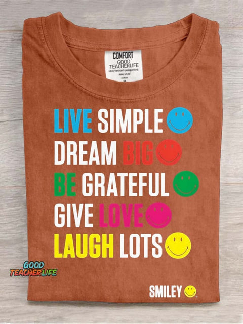 Smiley Decorative Pattern T-shirt