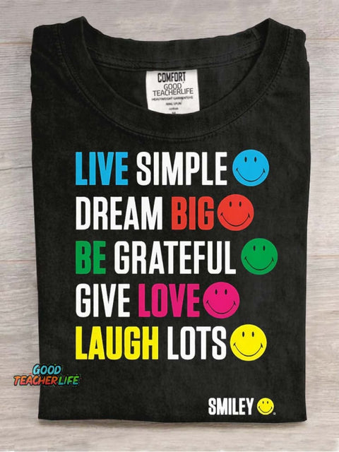 Smiley Decorative Pattern T-shirt
