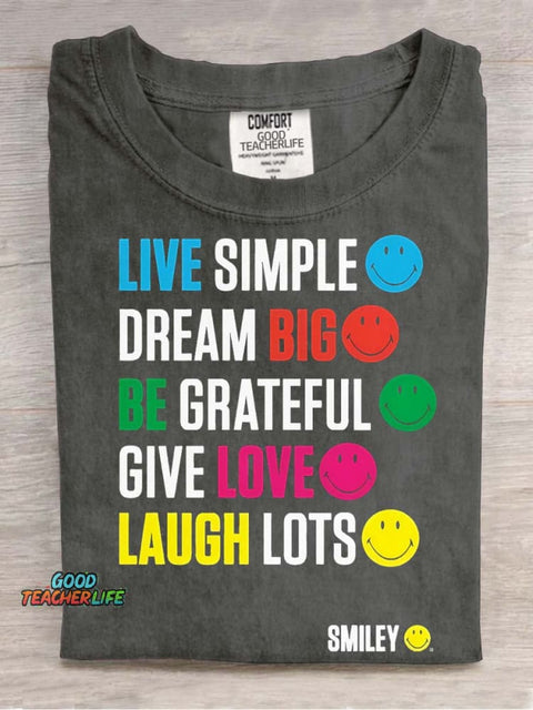 Smiley Decorative Pattern T-shirt