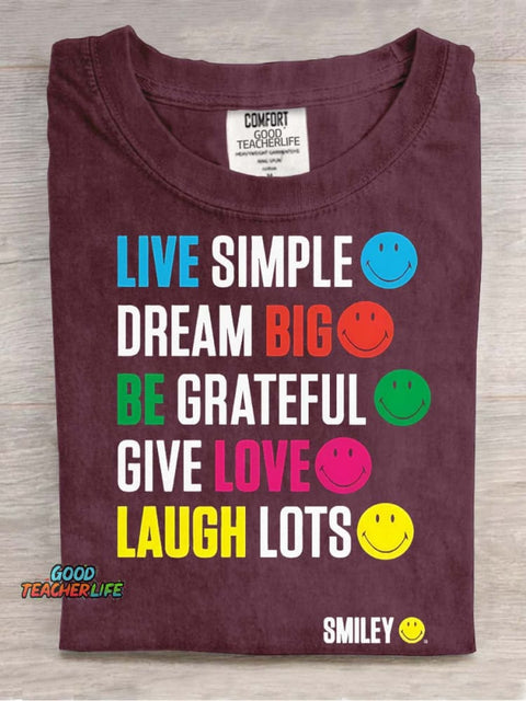 Smiley Decorative Pattern T-shirt