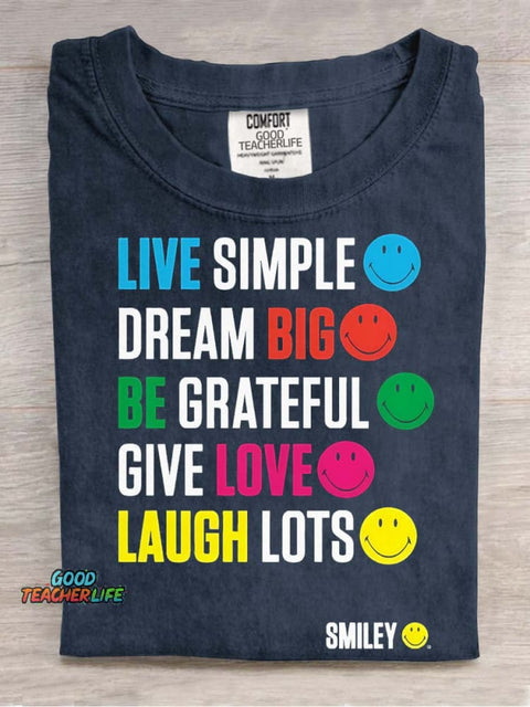 Smiley Decorative Pattern T-shirt