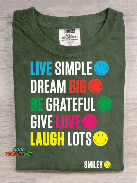 Smiley Decorative Pattern T-shirt