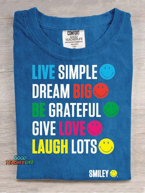 Smiley Decorative Pattern T-shirt