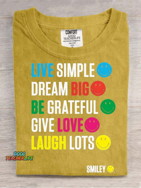 Smiley Decorative Pattern T-shirt
