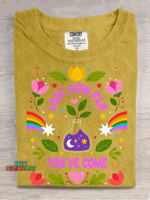 Look How Far You've Come Decorative Pattern T-shirt