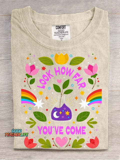 Look How Far You've Come Decorative Pattern T-shirt