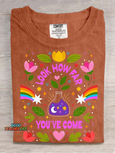 Look How Far You've Come Decorative Pattern T-shirt
