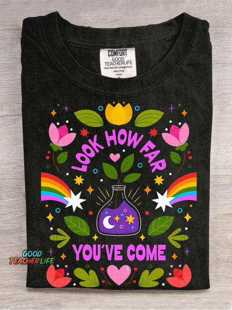 Look How Far You've Come Decorative Pattern T-shirt