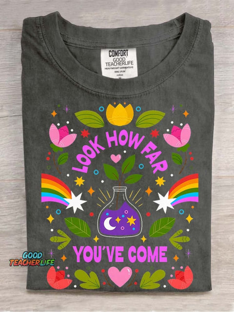 Look How Far You've Come Decorative Pattern T-shirt