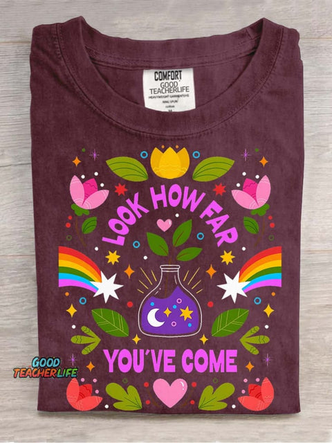 Look How Far You've Come Decorative Pattern T-shirt