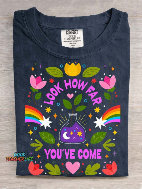 Look How Far You've Come Decorative Pattern T-shirt