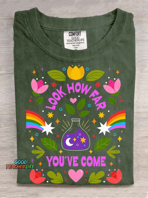 Look How Far You've Come Decorative Pattern T-shirt