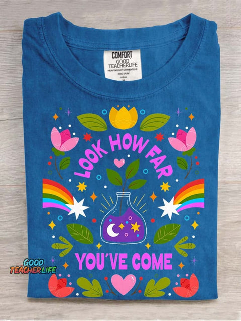 Look How Far You've Come Decorative Pattern T-shirt
