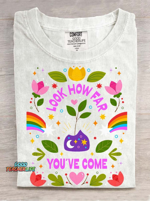 Look How Far You've Come Decorative Pattern T-shirt