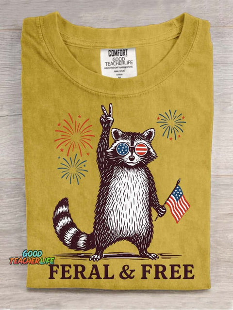 Feral & Free Decorative Pattern T-shirt