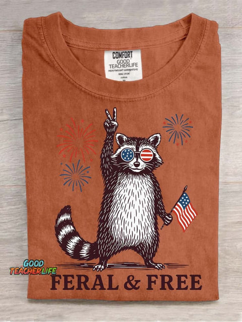 Feral & Free Decorative Pattern T-shirt