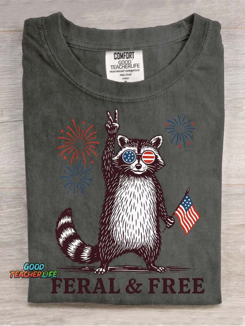 Feral & Free Decorative Pattern T-shirt