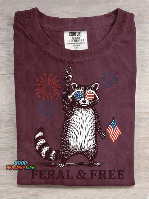 Feral & Free Decorative Pattern T-shirt
