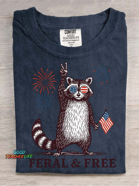 Feral & Free Decorative Pattern T-shirt