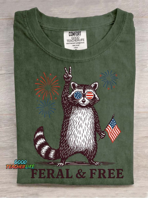 Feral & Free Decorative Pattern T-shirt