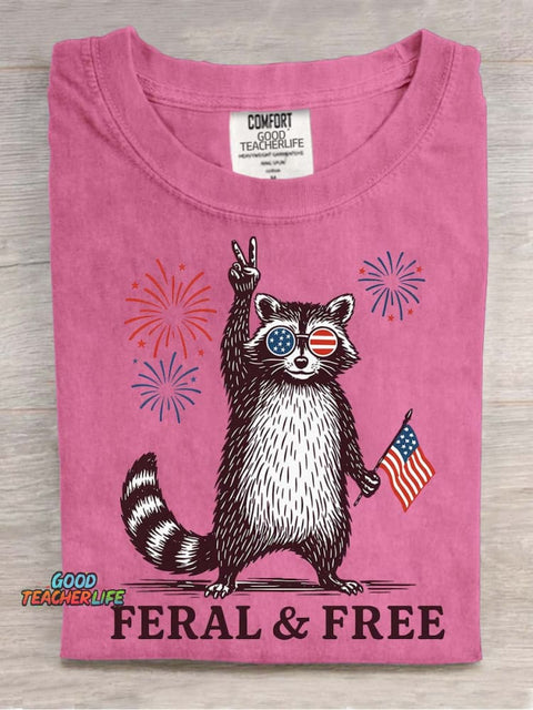 Feral & Free Decorative Pattern T-shirt
