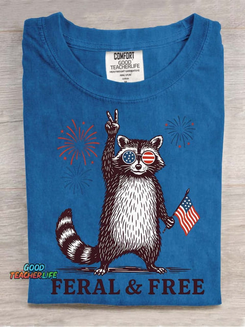 Feral & Free Decorative Pattern T-shirt
