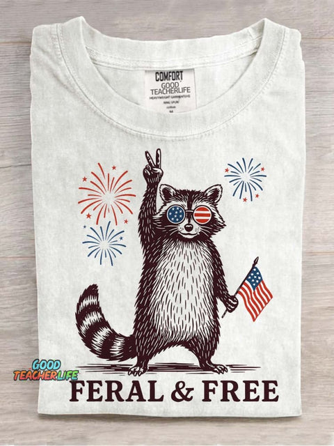 Feral & Free Decorative Pattern T-shirt